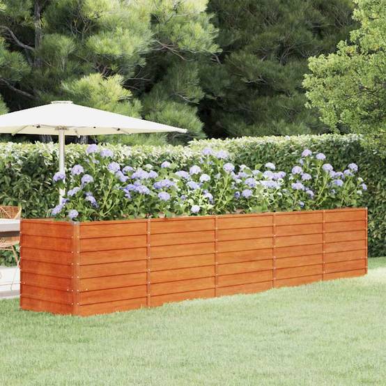 Vidaxl - Lit surélevé de jardin rouillé 400x80x77 cm acier corten vidaXL 151965 - Image 1