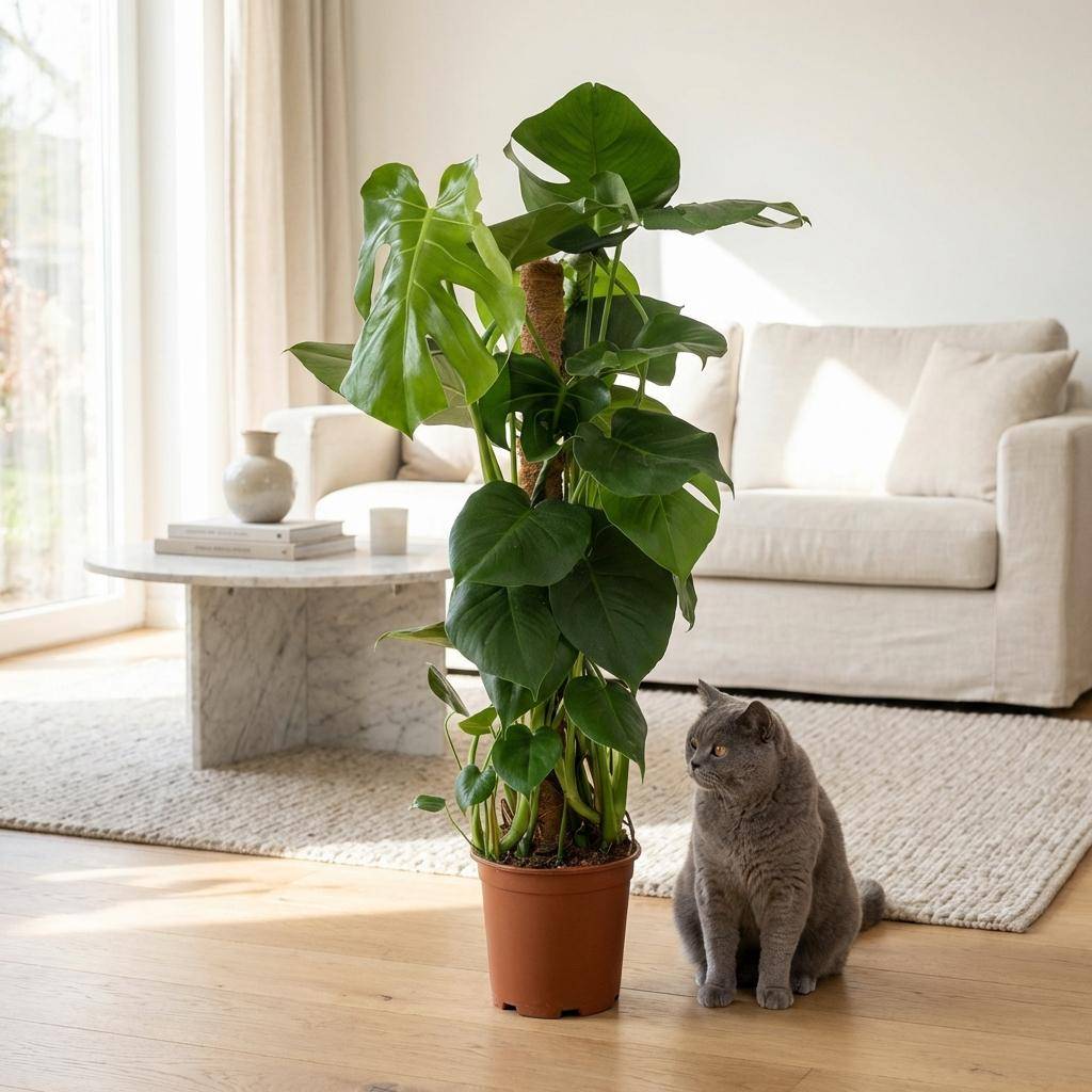 Monstera Deliciosa avec tuteur - Pot de 19cm - Hauteur 90cm - Sans cache-pot - Plantes d'intérieur - Image 3