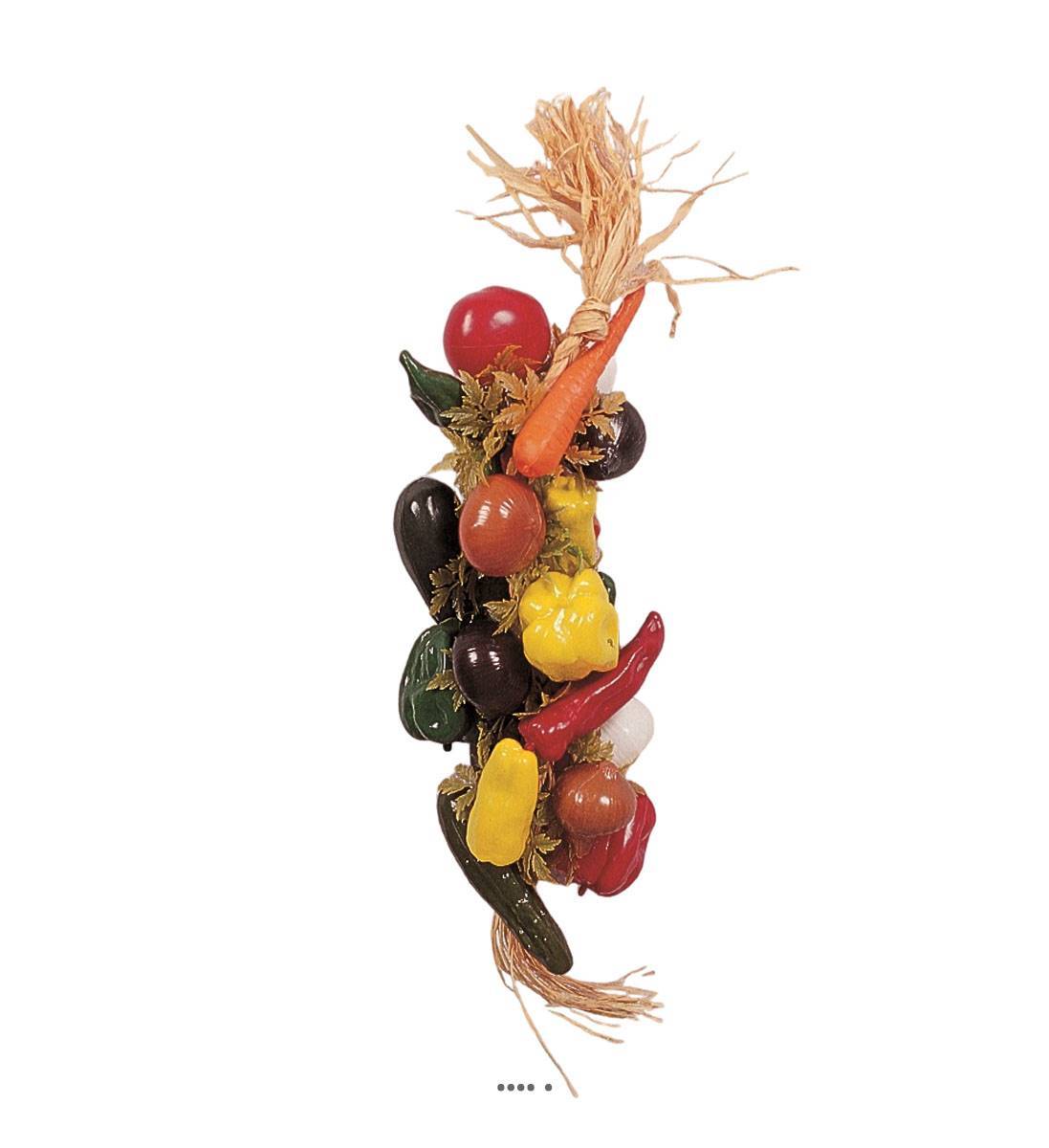 Artificielles - Grappe de 20 légumes artificiels en Plastique soufflé L 50 cm - Image 2