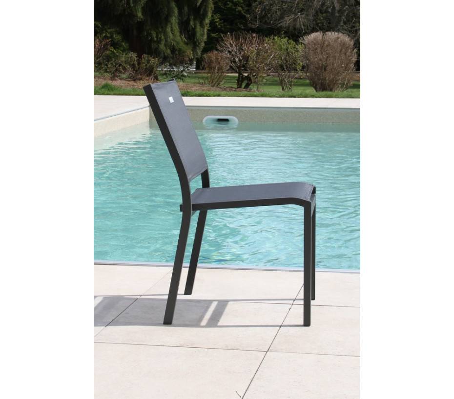 Ozalide - Ensemble table et chaises de jardin  8 places  Gris Anthracite  CADAQUES - Image 3