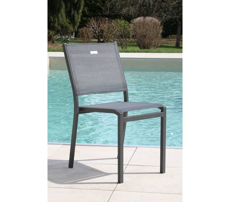 Ozalide - Ensemble table et chaises de jardin  8 places  Gris Anthracite  CADAQUES - Image 2