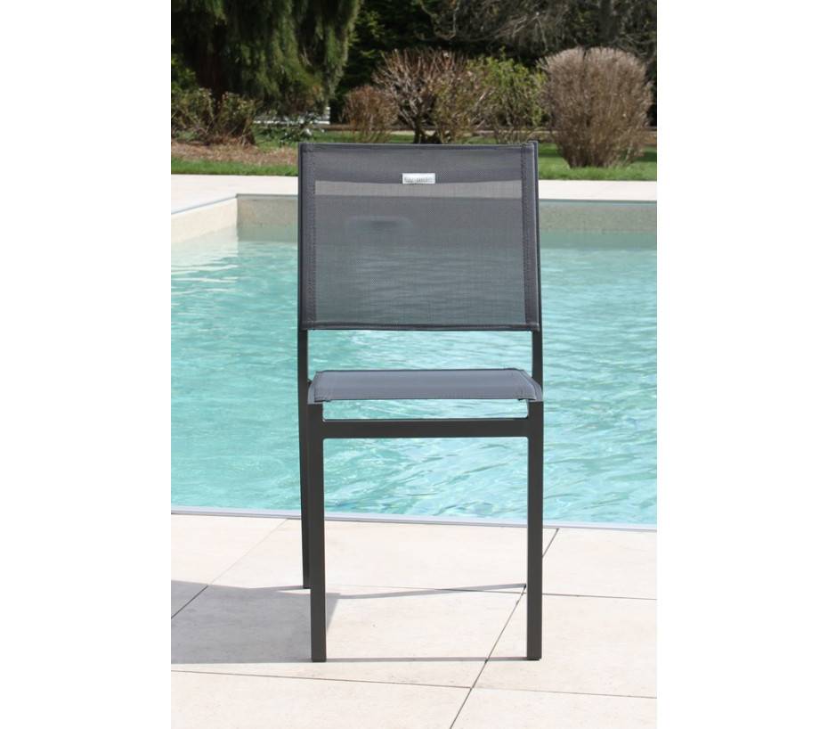 Ozalide - Ensemble table et chaises de jardin  8 places  Gris Anthracite  CADAQUES - Image 4