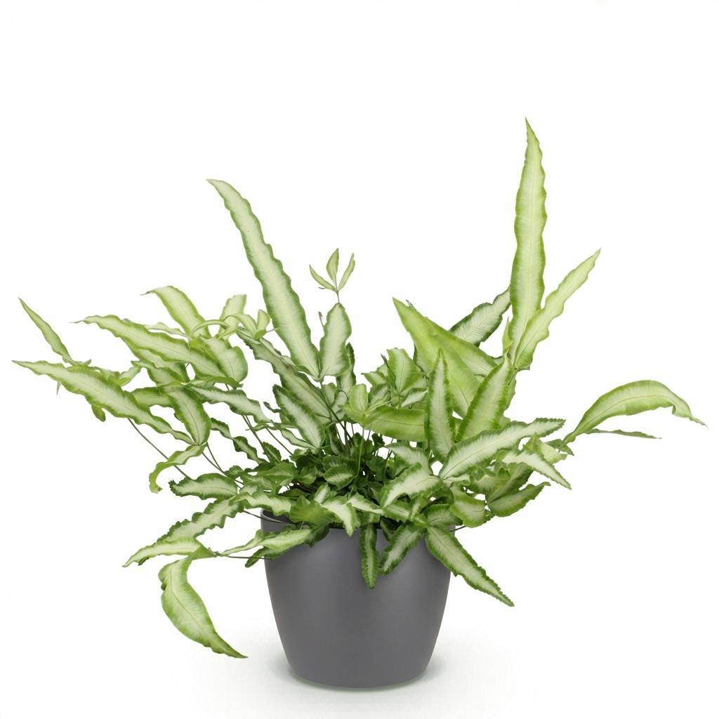 Pteris cretica Albolineata - Pet-friendly - Plante fougère - Pot de 12cm - Hauteur 20-30cm - 1 plante - Gris - Plantes d'intérieur - Image 2