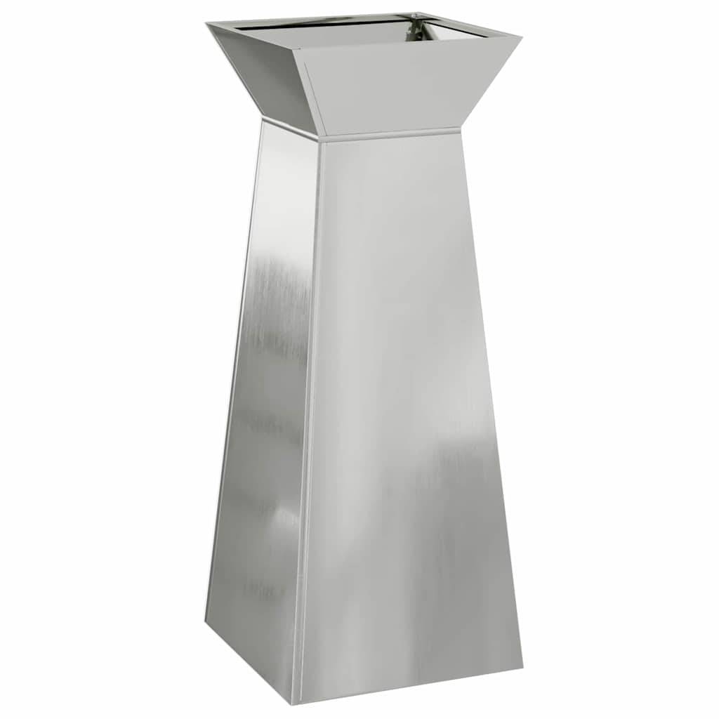 ComfortXL - Lot de 2 Bacs à Fleurs Hauts Design Pilier, Jardinière Colonne en Acier Argenté 100cm – ComfortXL Outdoor Living - Image 5