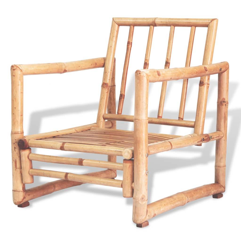 Vidaxl - Salon de jardin 4 pcs avec coussins Bambou vidaXL 43159 - Image 8