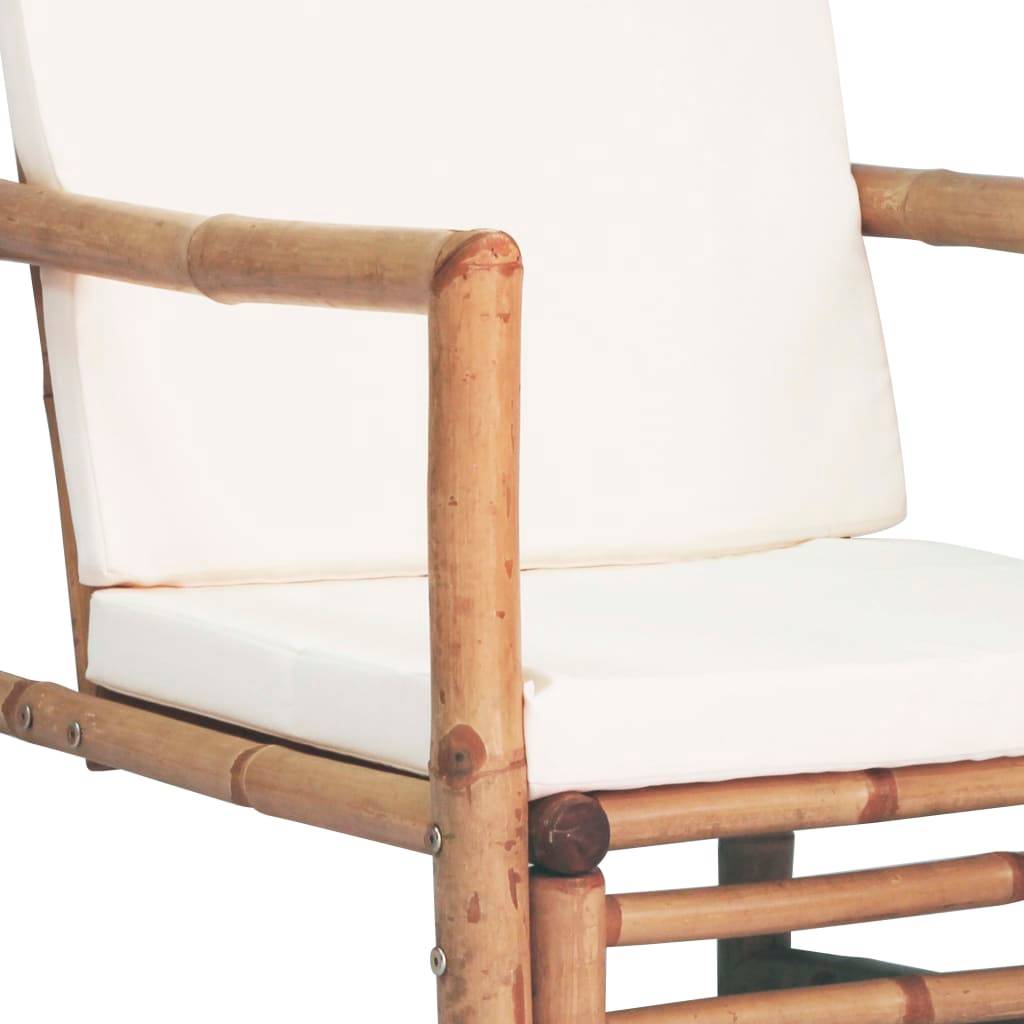 Vidaxl - Salon de jardin 4 pcs avec coussins Bambou vidaXL 43159 - Image 5