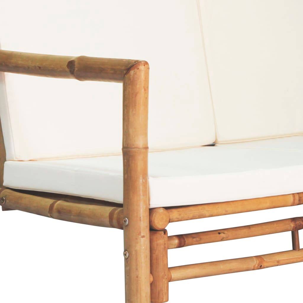 Vidaxl - Salon de jardin 4 pcs avec coussins Bambou vidaXL 43159 - Image 4