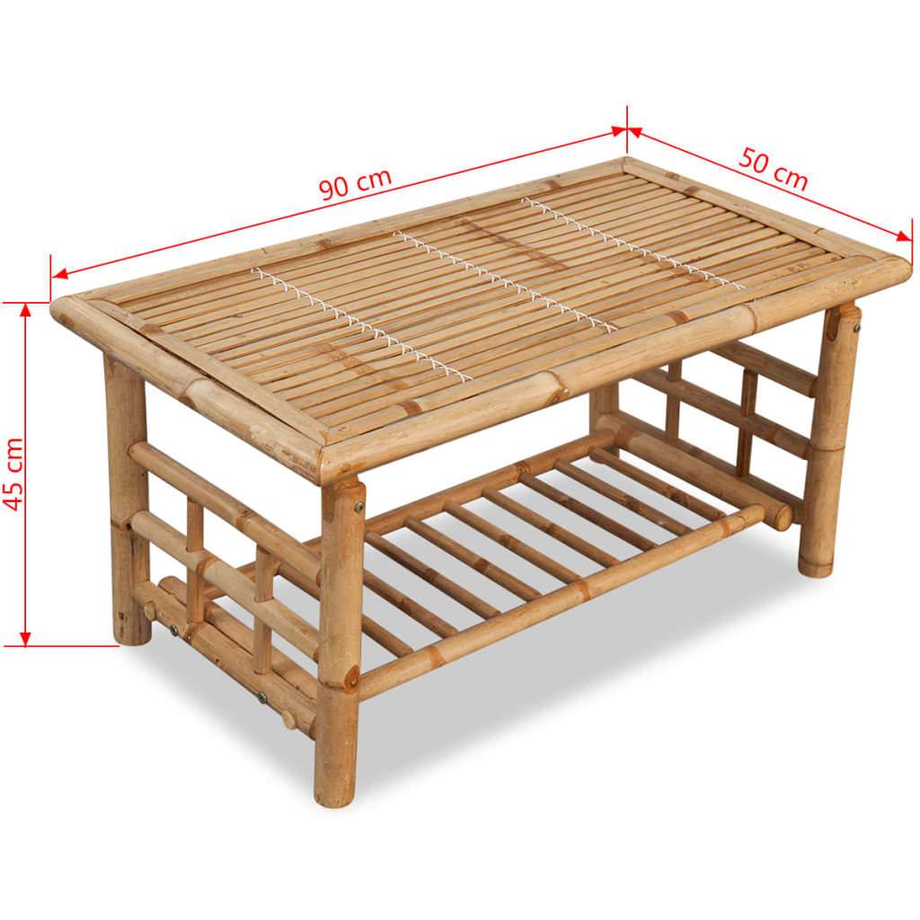 Vidaxl - Salon de jardin 4 pcs avec coussins Bambou vidaXL 43159 - Image 3
