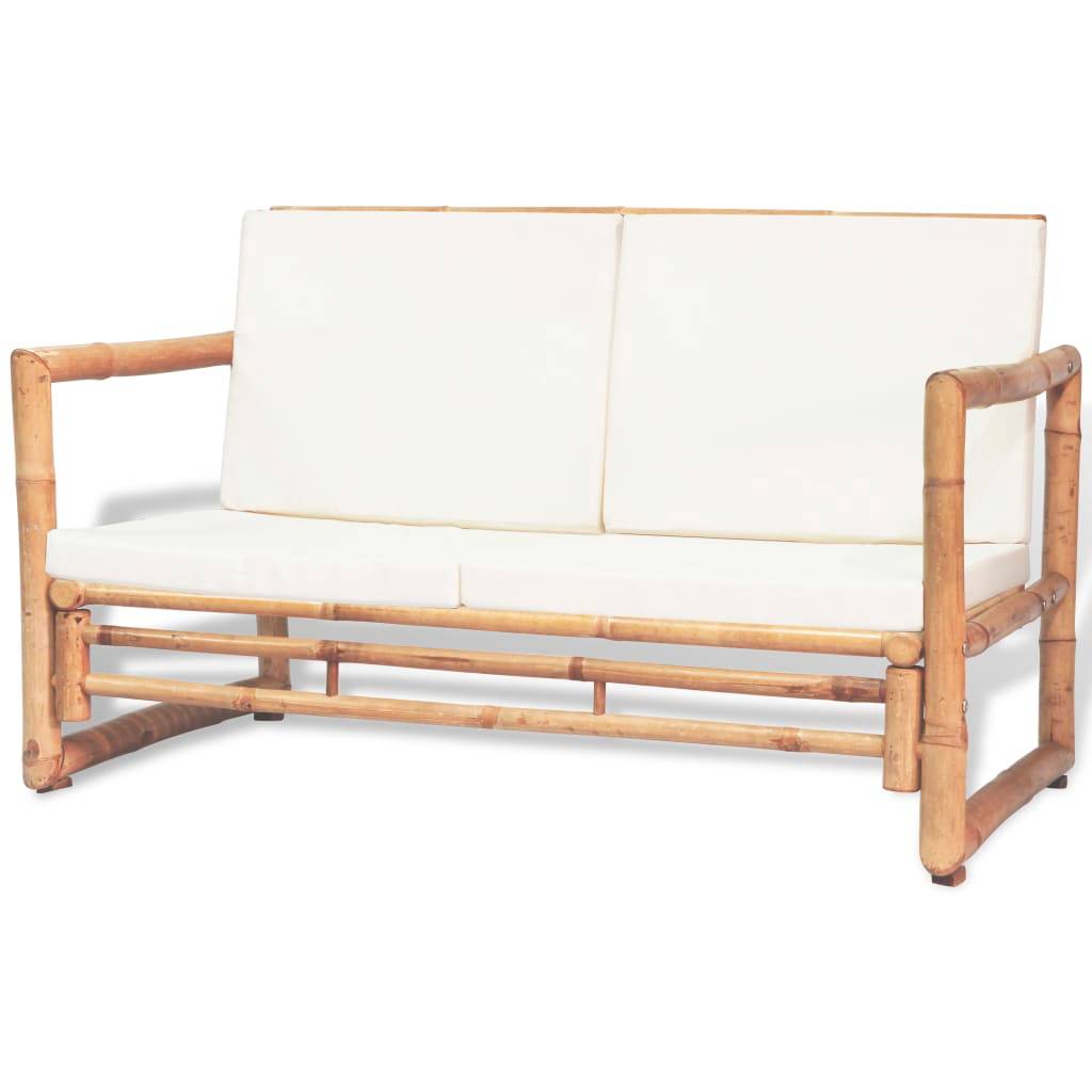 Vidaxl - Salon de jardin 4 pcs avec coussins Bambou vidaXL 43159 - Image 9