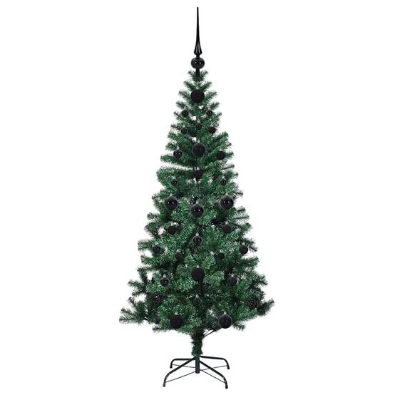 Kit Déco Sapin de Noël 120 cm, Arbre Artificiel Vert, Guirlande 150 LED et 60 Boules – ComfortXL Outdoor Living - Image 4
