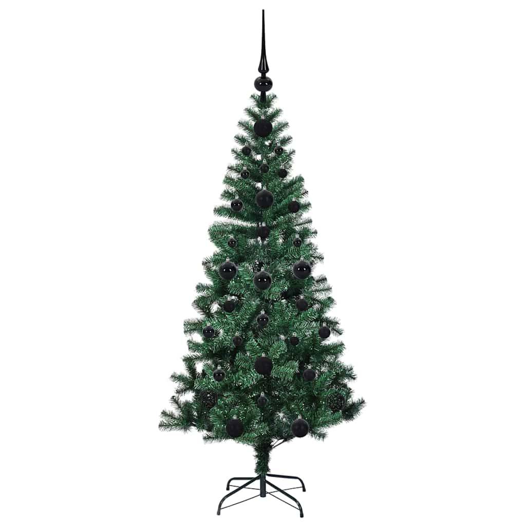 Kit Déco Sapin de Noël 120 cm, Arbre Artificiel Vert, Guirlande 150 LED et 60 Boules – ComfortXL Outdoor Living - Image 4