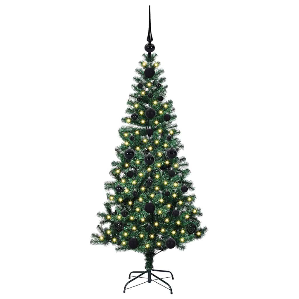 Kit Déco Sapin de Noël 120 cm, Arbre Artificiel Vert, Guirlande 150 LED et 60 Boules – ComfortXL Outdoor Living - Image 3