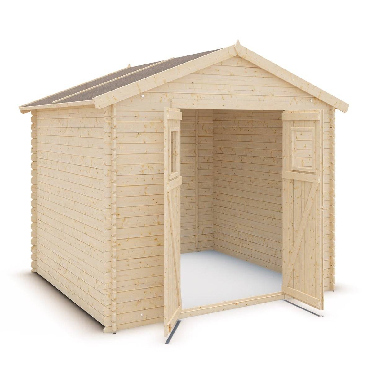 Abri de jardin bois TRIGANO 6.25 m² avec porte simple et panneaux robustes pour organiser et protéger votre matériel extérieur - Image 2