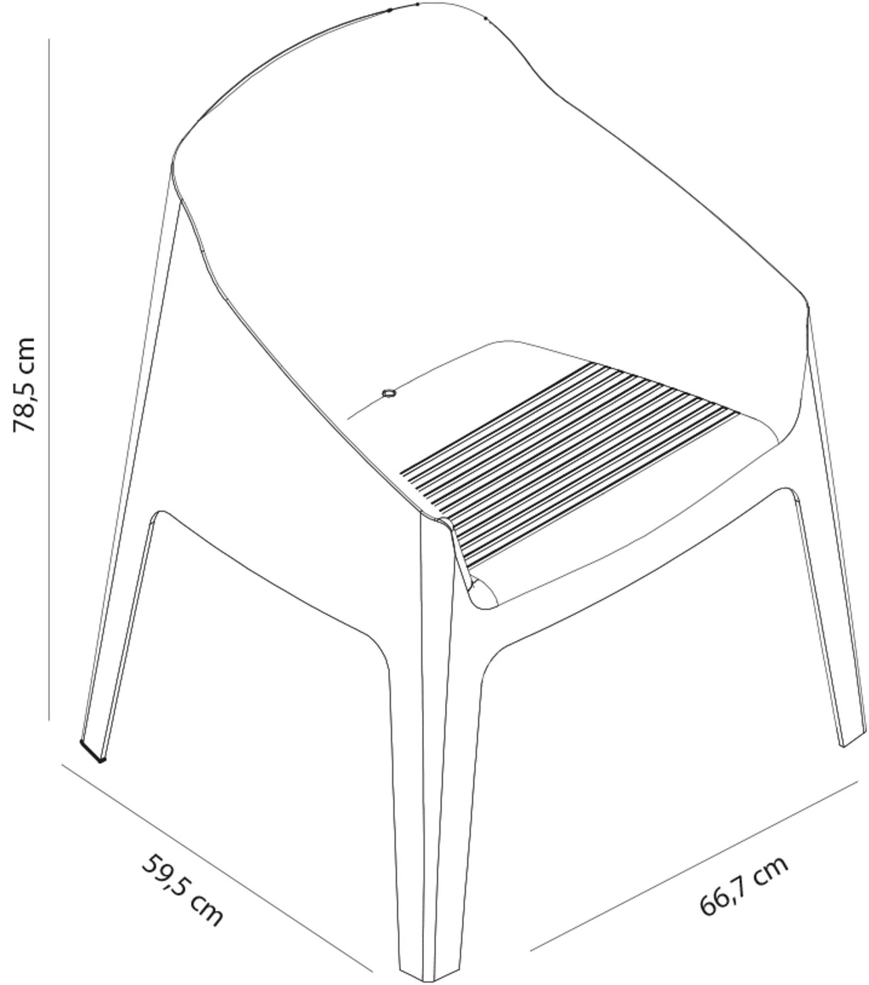 Garbar - Fauteuils Baku garbar plastique blanc (Lot de 2) - Image 2