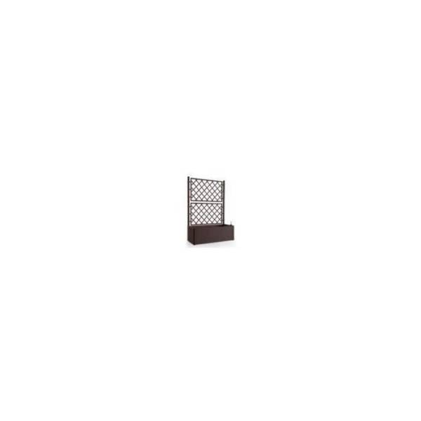 Stefanplast Bac A Fleurs Rectangulaire Natural Deluxe Avec Treillis - 100 X 43 X H 142 Cm - 90 + 6,5 L Dans La Reserve - Moka - Image 2