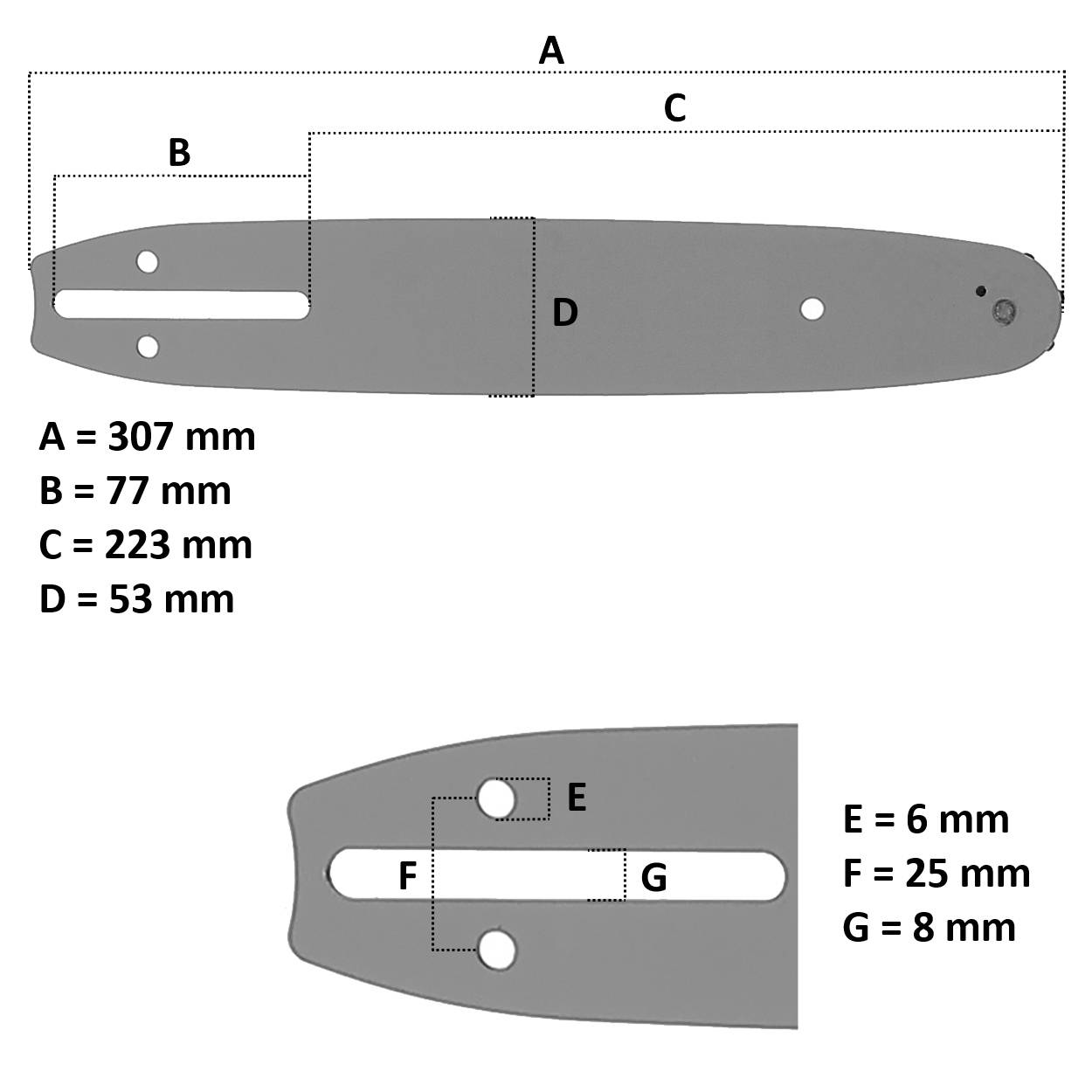 Gt Garden - Guide 10 pouces (26 cm) avec chaîne 40 maillons pour tronçonneuse élagueuse 25 cm3 - GT GARDEN - Image 2