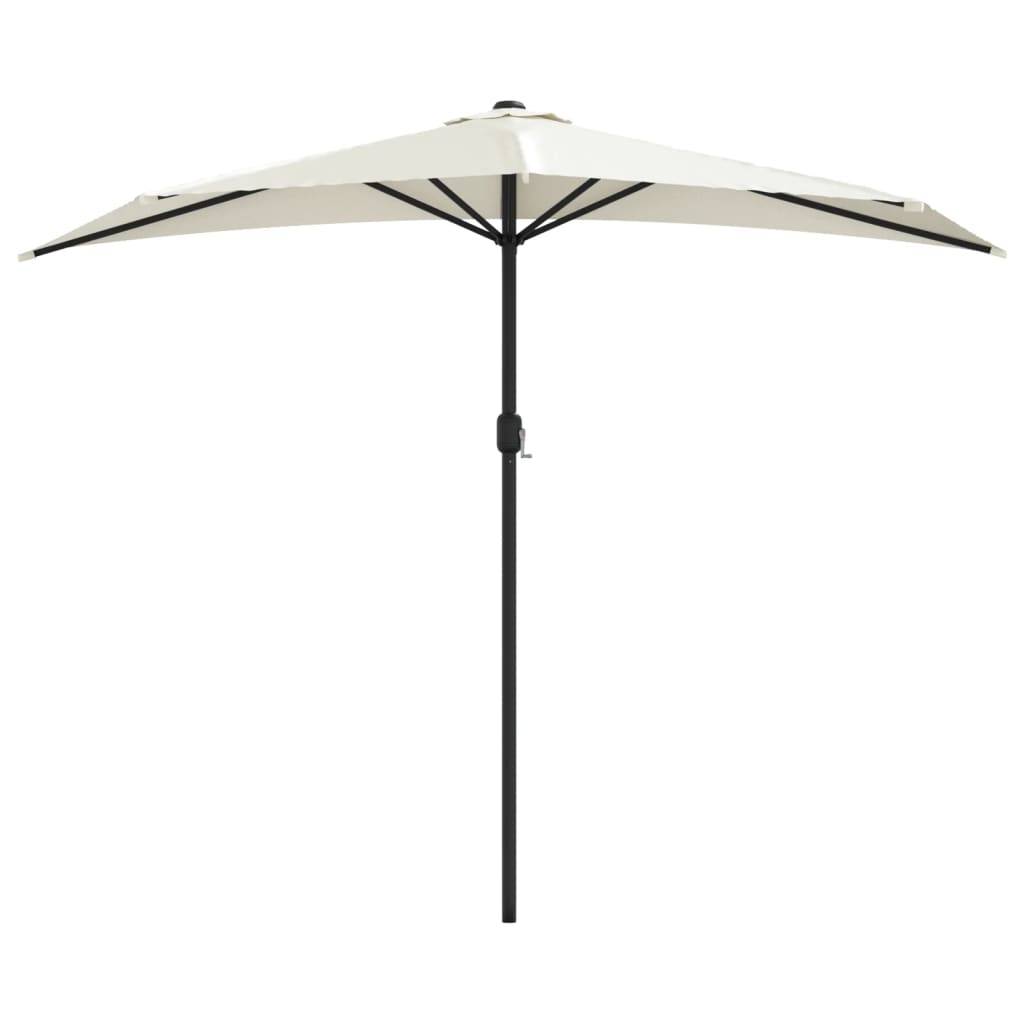 Parasol de balcon aluminium et acier sable 270 x 144 x 222 cm - PANGIVO - Image 3