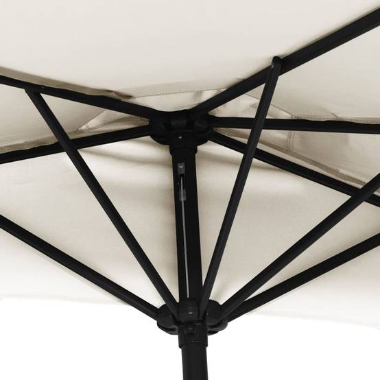 Parasol de balcon aluminium et acier sable 270 x 144 x 222 cm - PANGIVO - Image 6