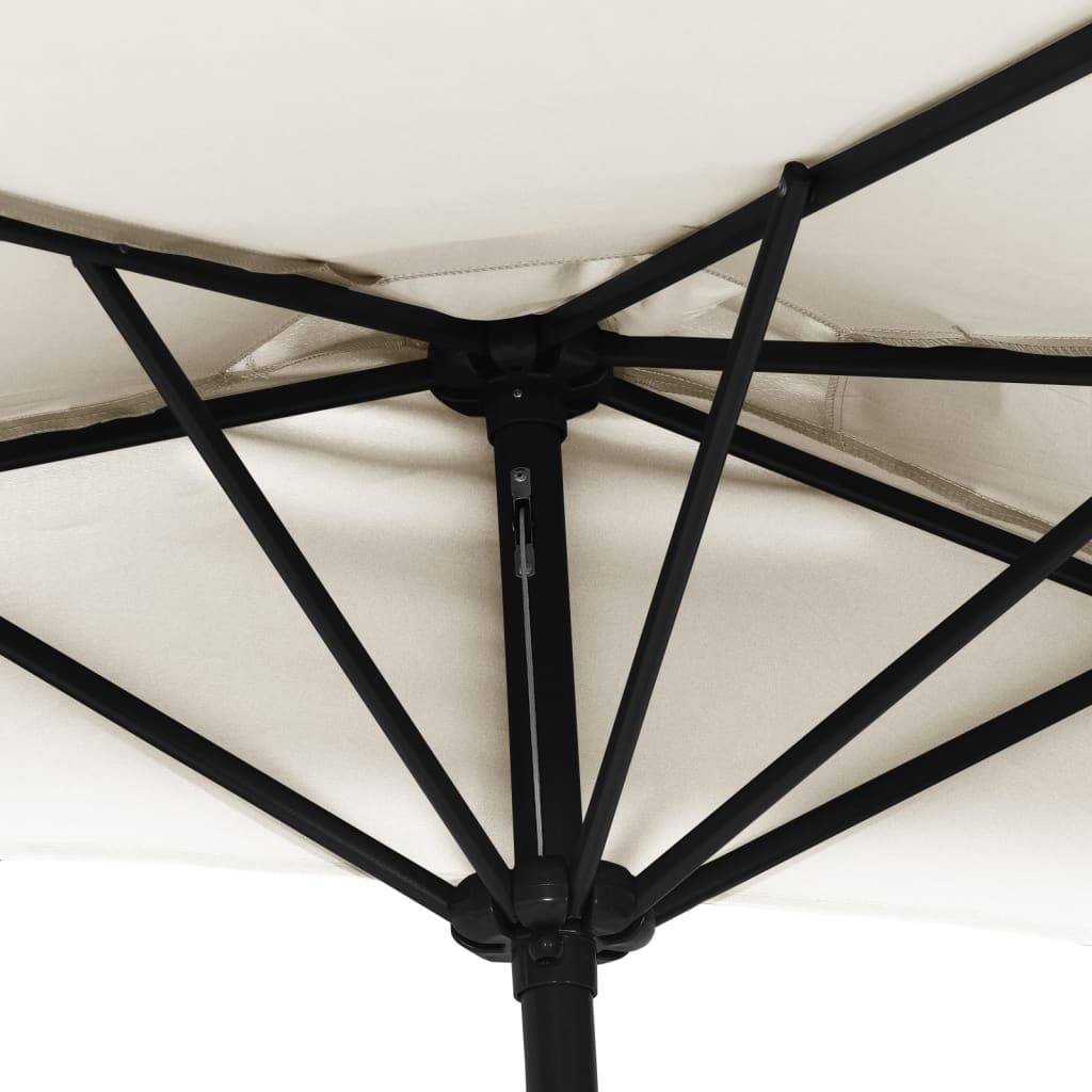 Parasol de balcon aluminium et acier sable 270 x 144 x 222 cm - PANGIVO - Image 6