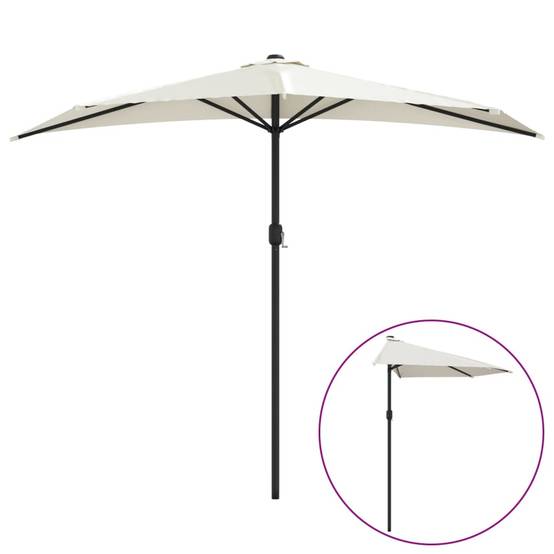 Parasol de balcon aluminium et acier sable 270 x 144 x 222 cm - PANGIVO - Image 2