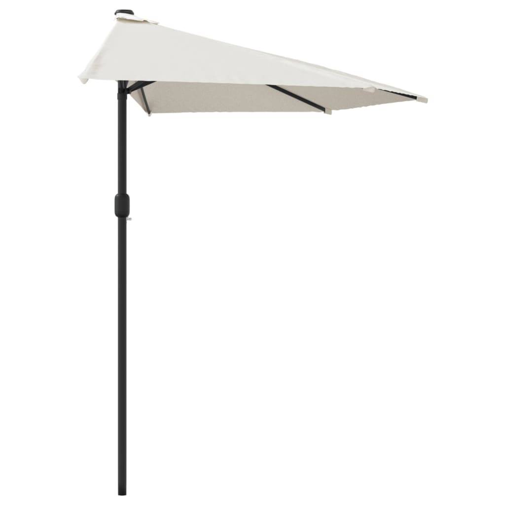 Parasol de balcon aluminium et acier sable 270 x 144 x 222 cm - PANGIVO - Image 4