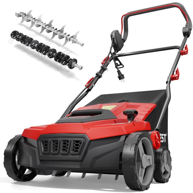 Scarificateur Aérateur de pelouse électrique 2 en 1 1800 watts Largeur travail 38cm - Image 1
