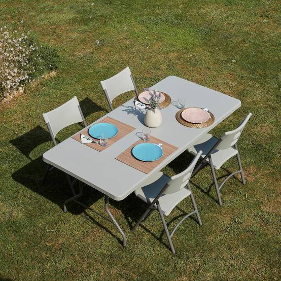 Garbar - Chaises pliantes Klaus garbar plastique gris (Lot de 4) - Image 3