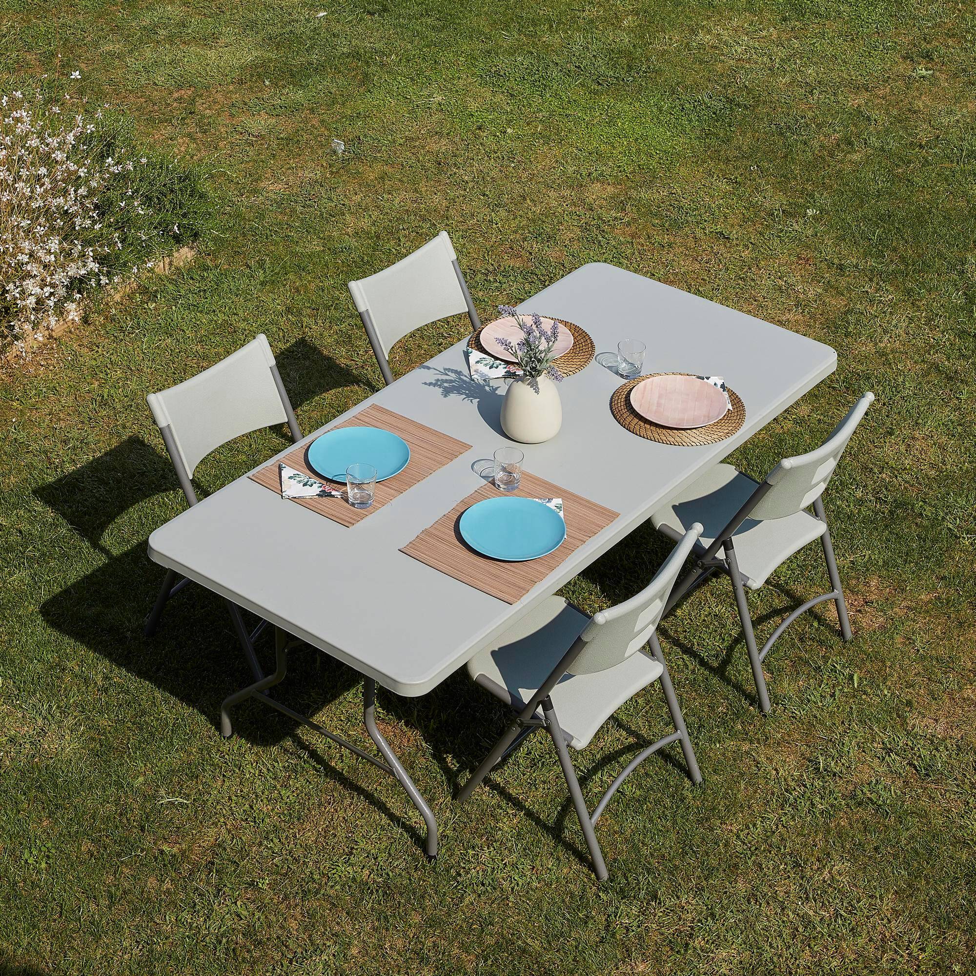 Garbar - Chaises pliantes Klaus garbar plastique gris (Lot de 4) - Image 3