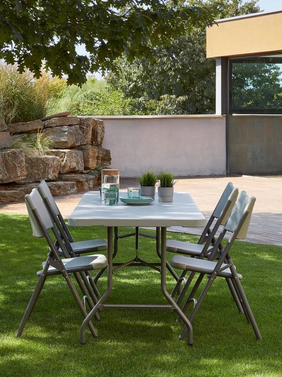 Garbar - Chaises pliantes Klaus garbar plastique gris (Lot de 4) - Image 4