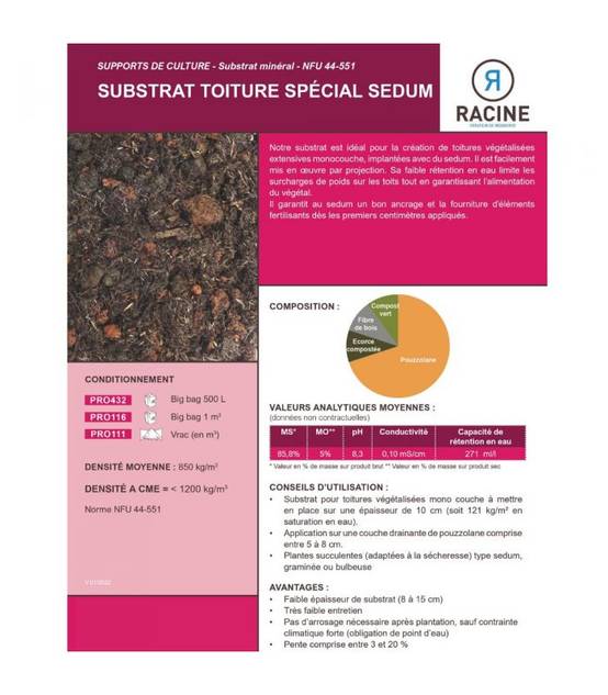 Terreau substrat toitures végétalisées spécial sedum Big bag 500 litres - Image 4
