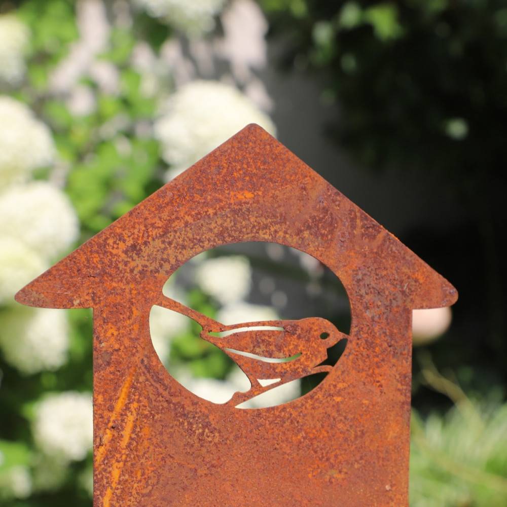 Set3 jardinières extérieures jardin bois métal marron 20-25-30cm Chemin de campagne - Image 4