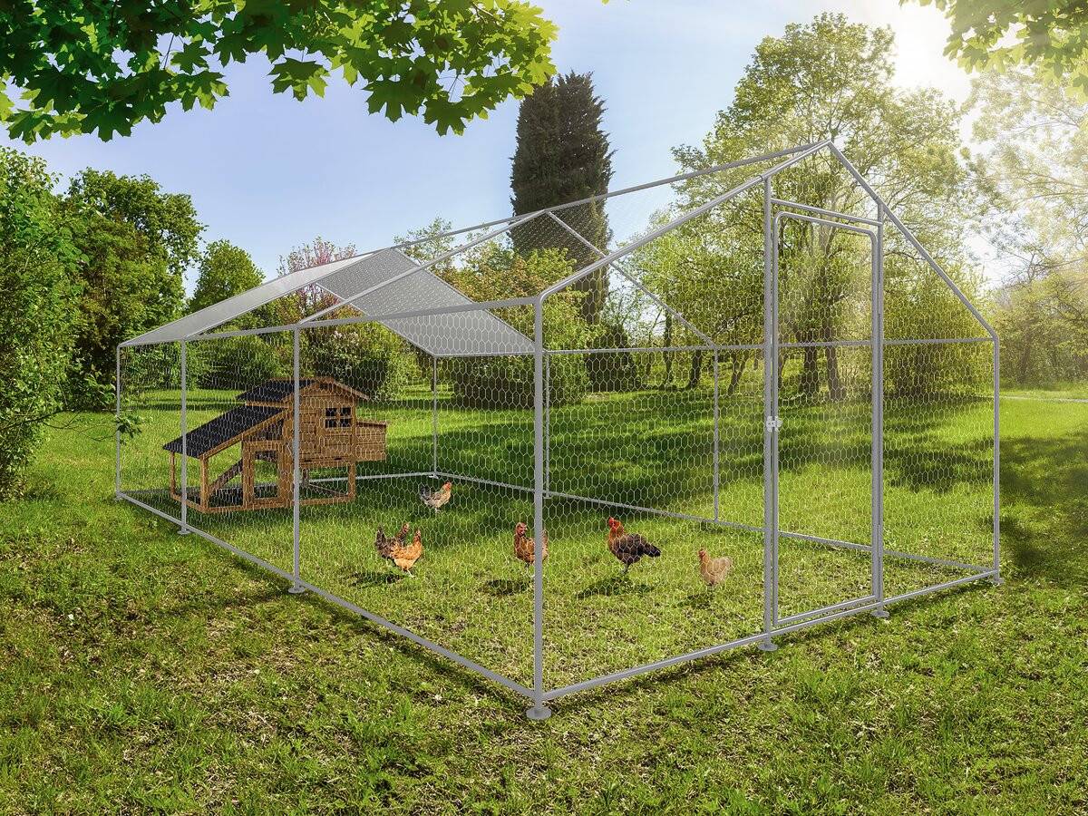 Habitat Et Jardin - Enclos à Poules 18 M² Parc Grillagé 6 X 3 X 2 M Acier Galvanisé -habitat Et Jardin - Image 2
