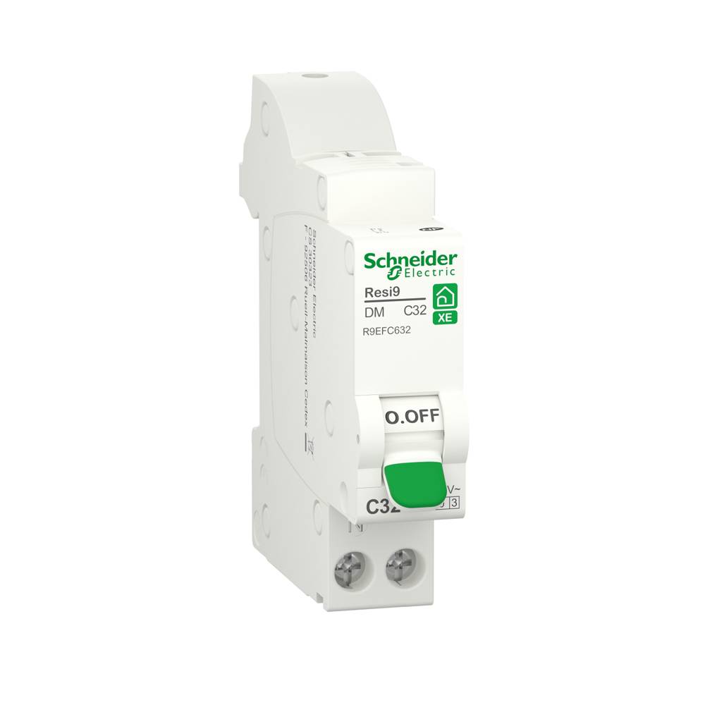 Schneider Electric - Disjoncteur modulaire RESI9 XE 1P+N courbe C embrochable 32A - SCHNEIDER ELECTRIC - R9EFC632