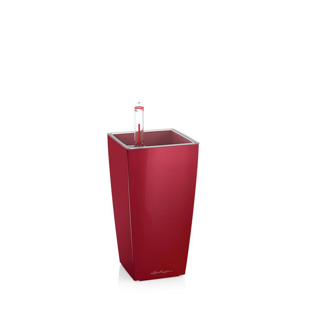 Lechuza - Pot de table Mini-Cubi - kit complet, rouge scarlet brillant 18 cm Lechuza - Image 1