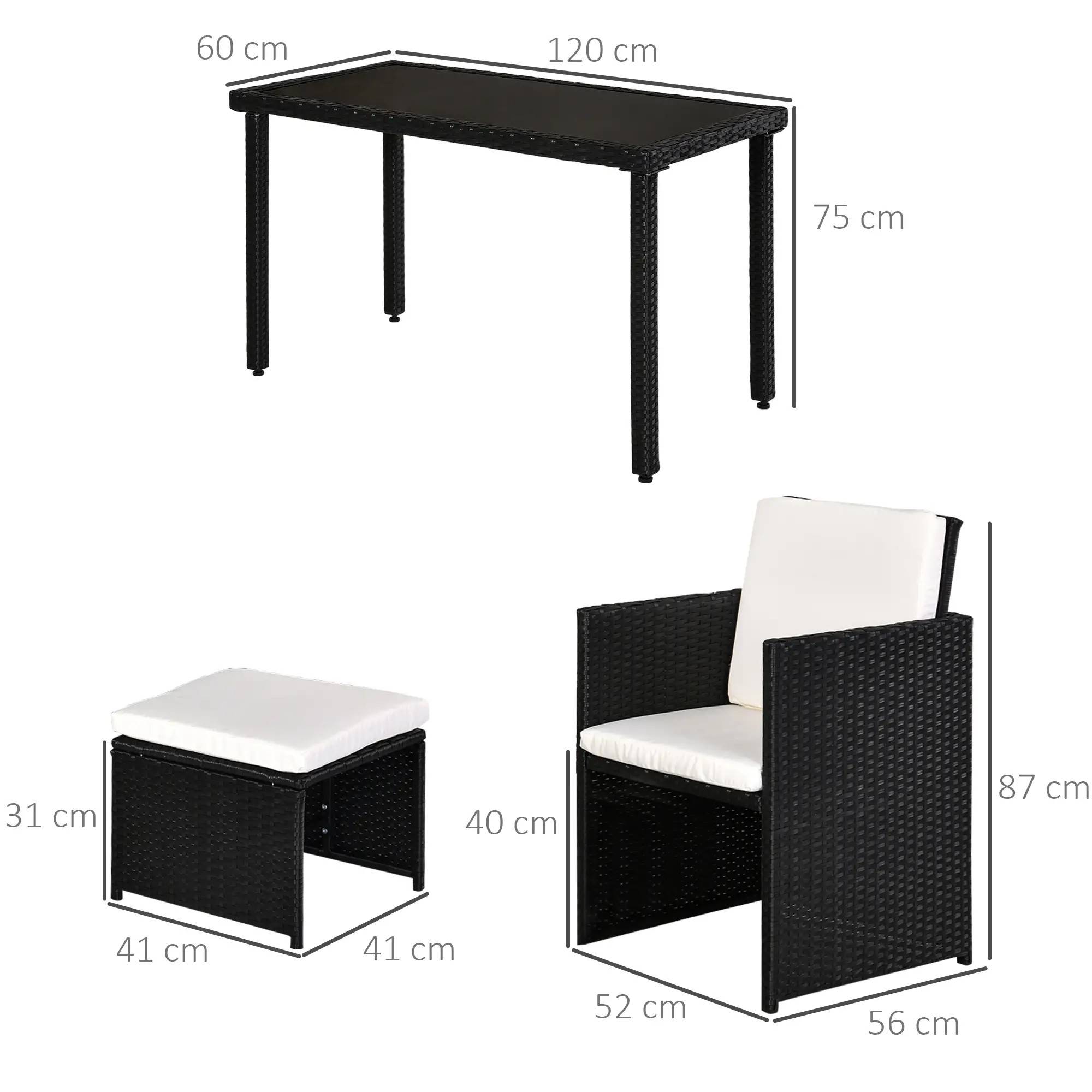 Ensemble 11 pièces polyrotin noir – complet, costaud, ultra-résistant - Image 2