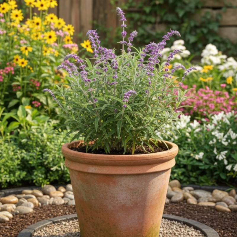 Sauge du Mexique Santa Barbara à fleurs Bleue/ - feuillage Caduc - Pot de 3L - 20/40 cm - Image 3