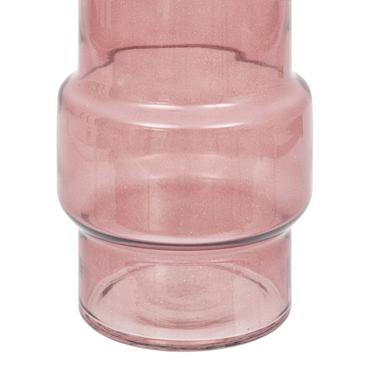 Vase en verre modelé Rose poudré H 25 cm - Image 2