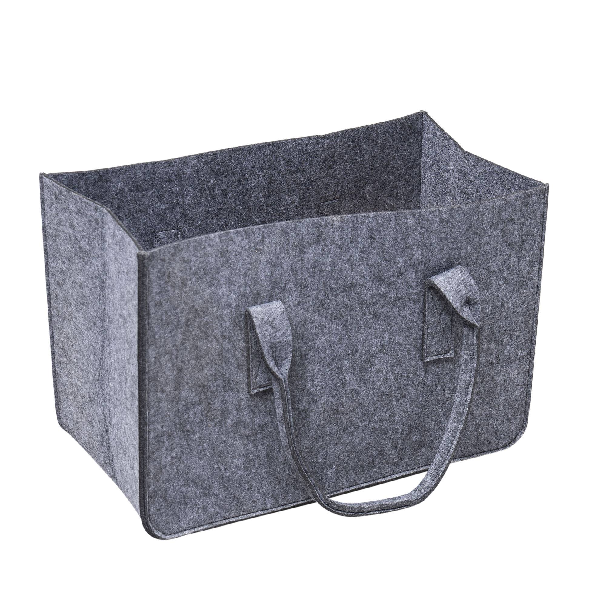 WERKA PRO - Sac à bûches en feutre gris WERKA PRO 50x27x34cm - Image 1