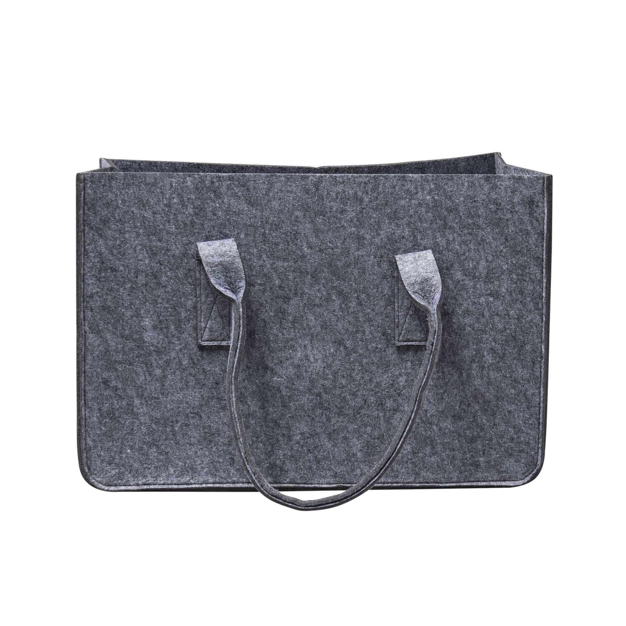 WERKA PRO - Sac à bûches en feutre gris WERKA PRO 50x27x34cm - Image 2