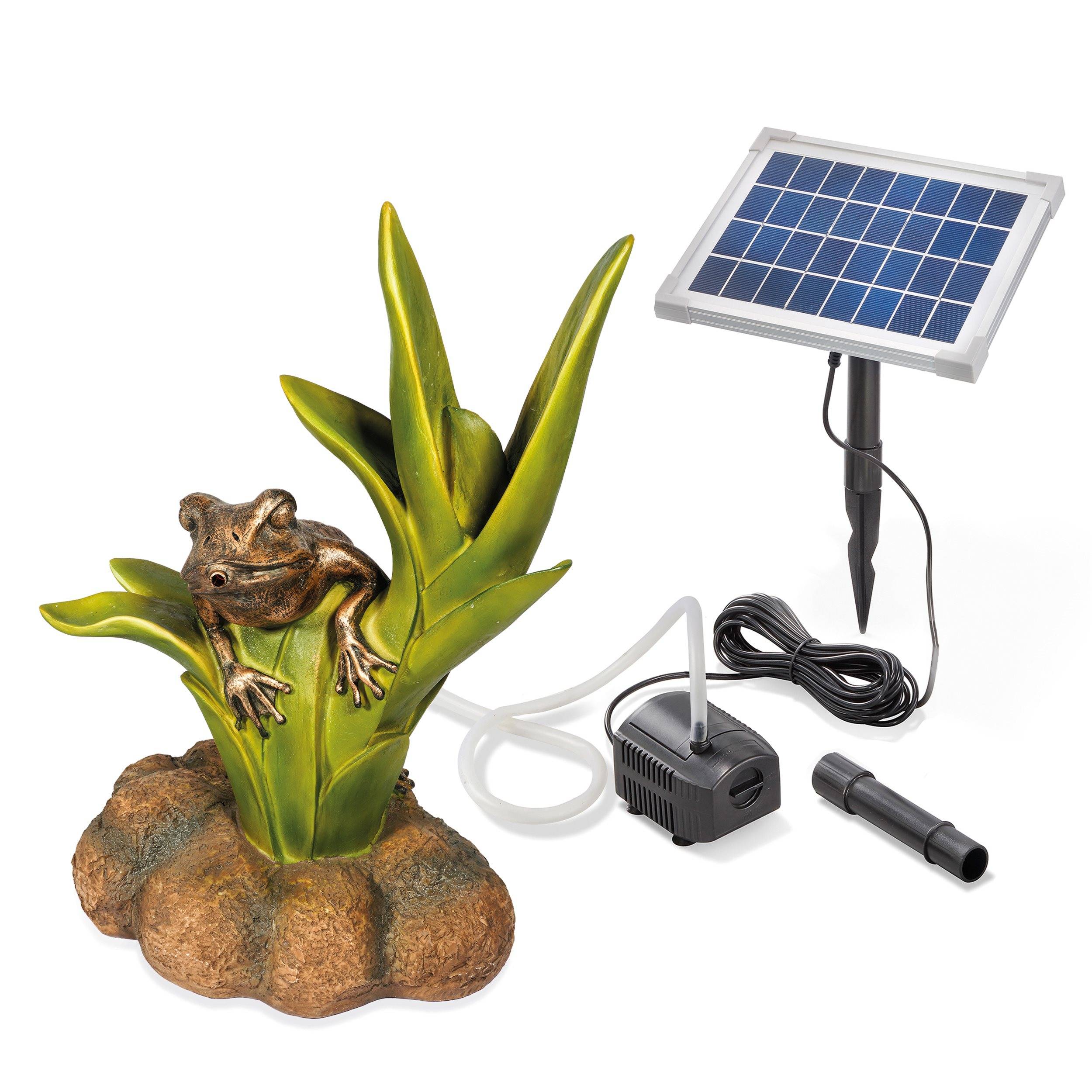 esotec - esotec Gargouille avec pompe solaire FROSCH figure de bassin figure de jardin H=22cm 101661 - Image 2
