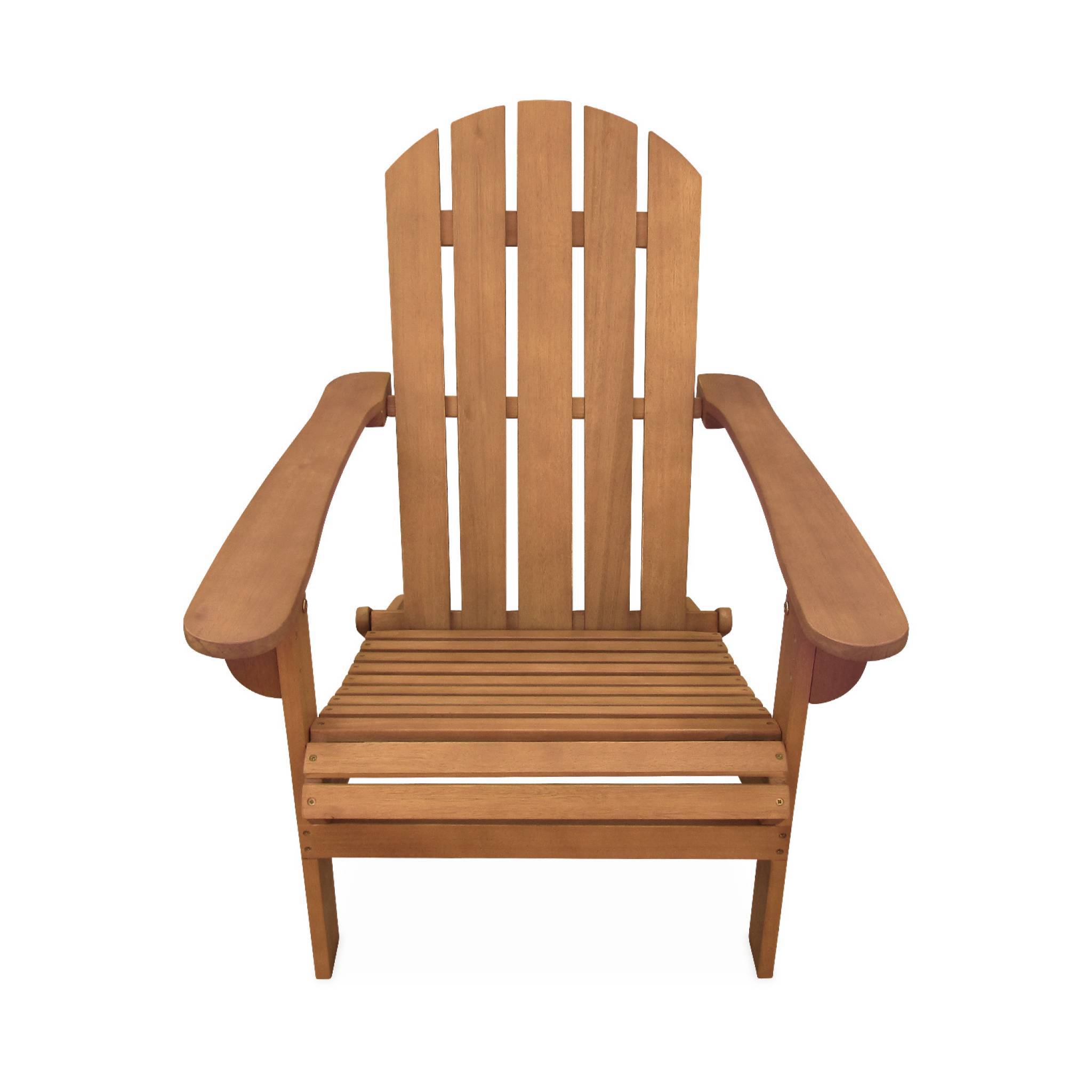 sweeek - Fauteuil de jardin en bois - Adirondack Salamanca- Eucalyptus. chaise de terrasse retro. siège de plage | sweeek - Image 5
