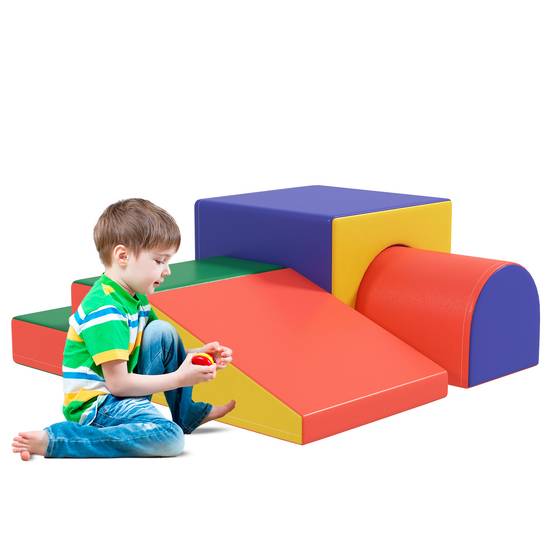 Module motricité bébé 4PCS parcours motricité bébé en mousse EPE pour enfants d'âge préscolaire, multicolore - Image 2