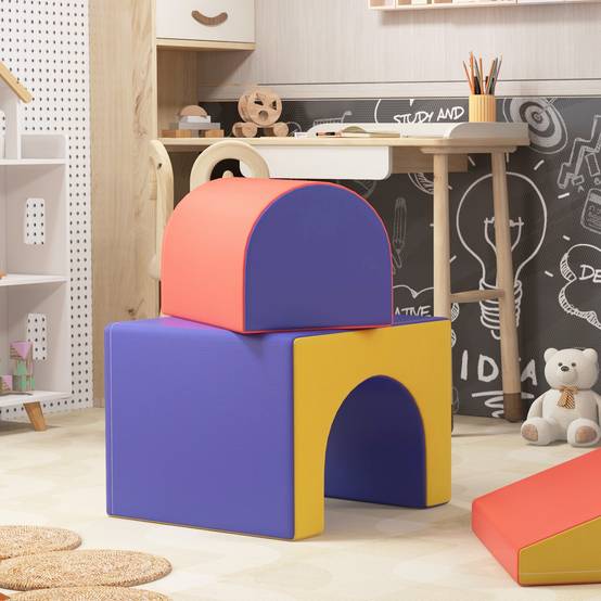 Module motricité bébé 4PCS parcours motricité bébé en mousse EPE pour enfants d'âge préscolaire, multicolore - Image 10