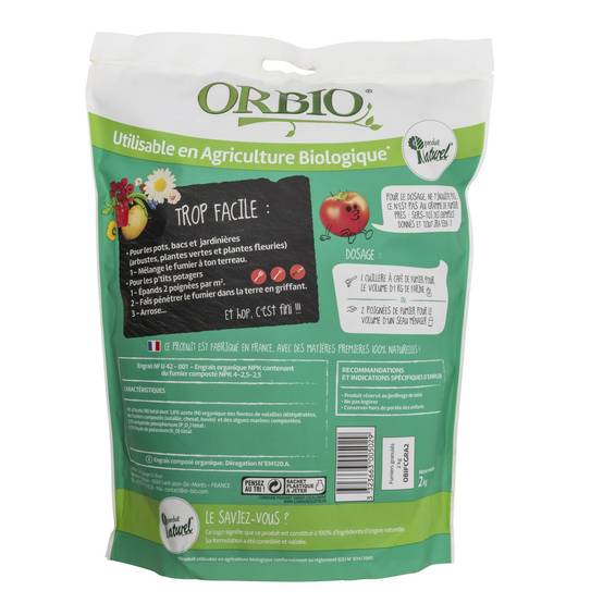 Fumier granule 2kg OrBIO - Image 3