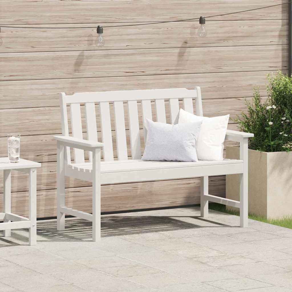 Maison Chic - Banc de jardin - Banquette avec coussin Blanc 120 x 59 x 88cm Plastique - Image 2