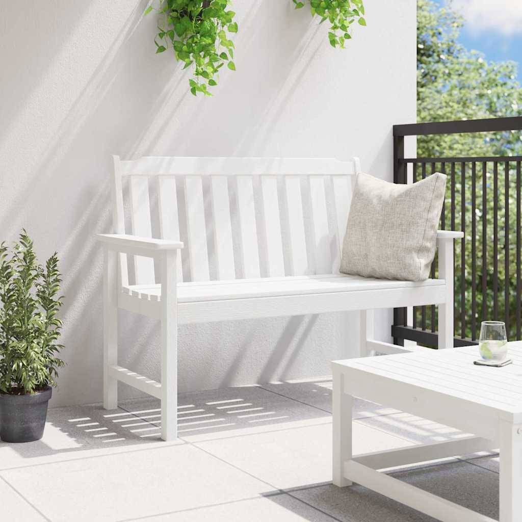 Maison Chic - Banc de jardin - Banquette avec coussin Blanc 120 x 59 x 88cm Plastique - Image 4