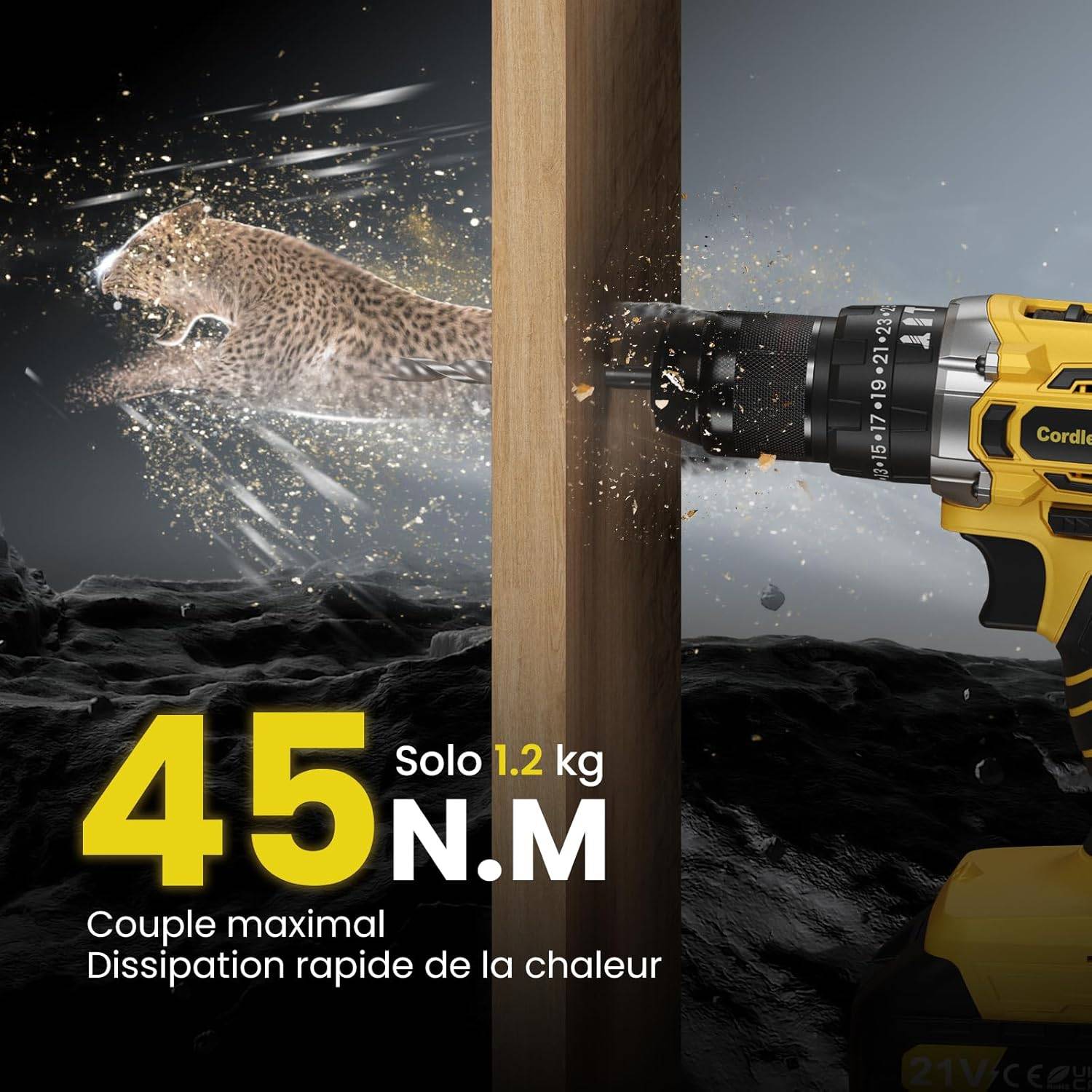 Perceuse-visseuse sans fil 12 V FAHEFANA - Image 2