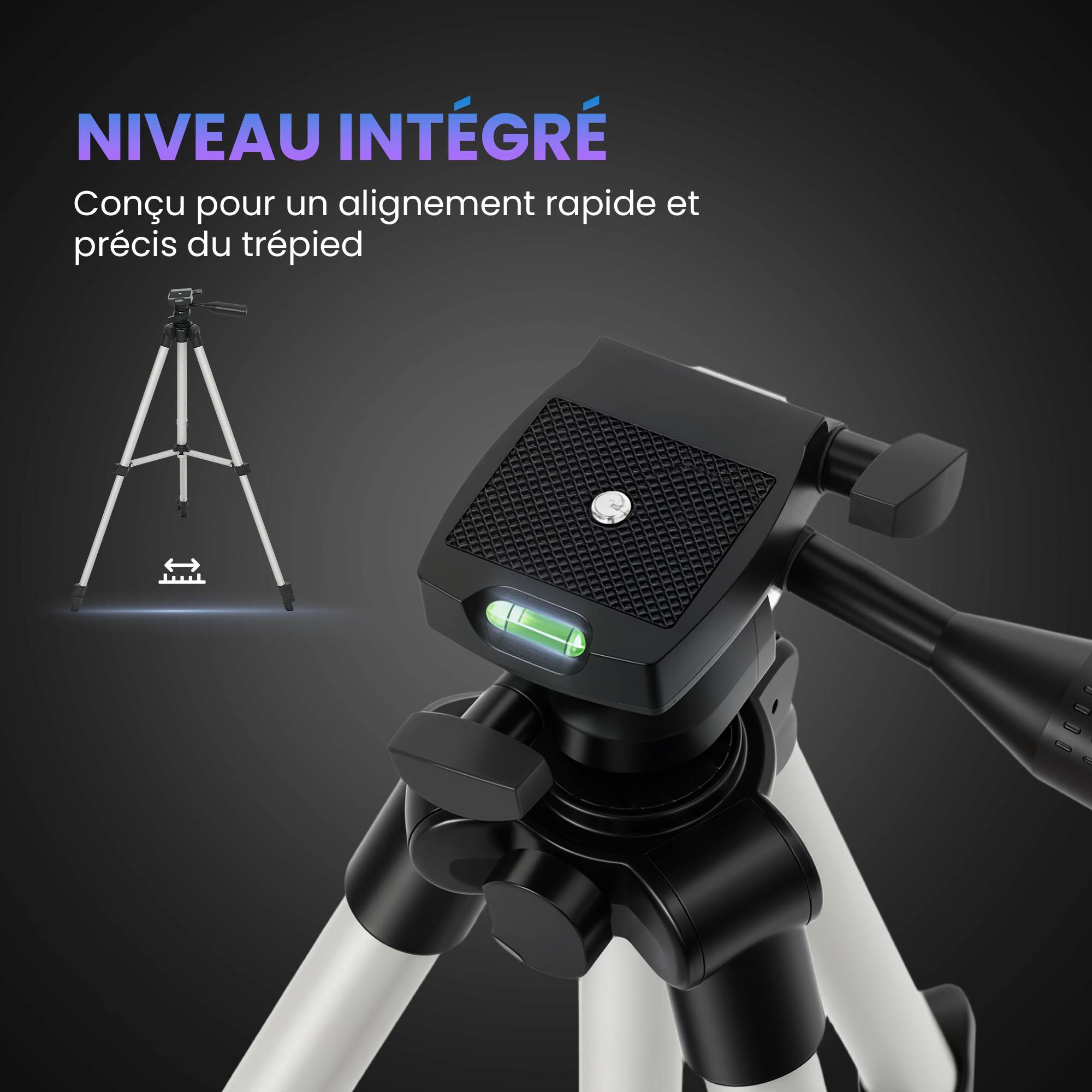 Télescope Astronomique 70 mm, Télescope Réfracteur 100X/50X/30X avec 3 Oculaires, Monture AZ 300 mm, 76x76x133cm, Blanc - Image 7