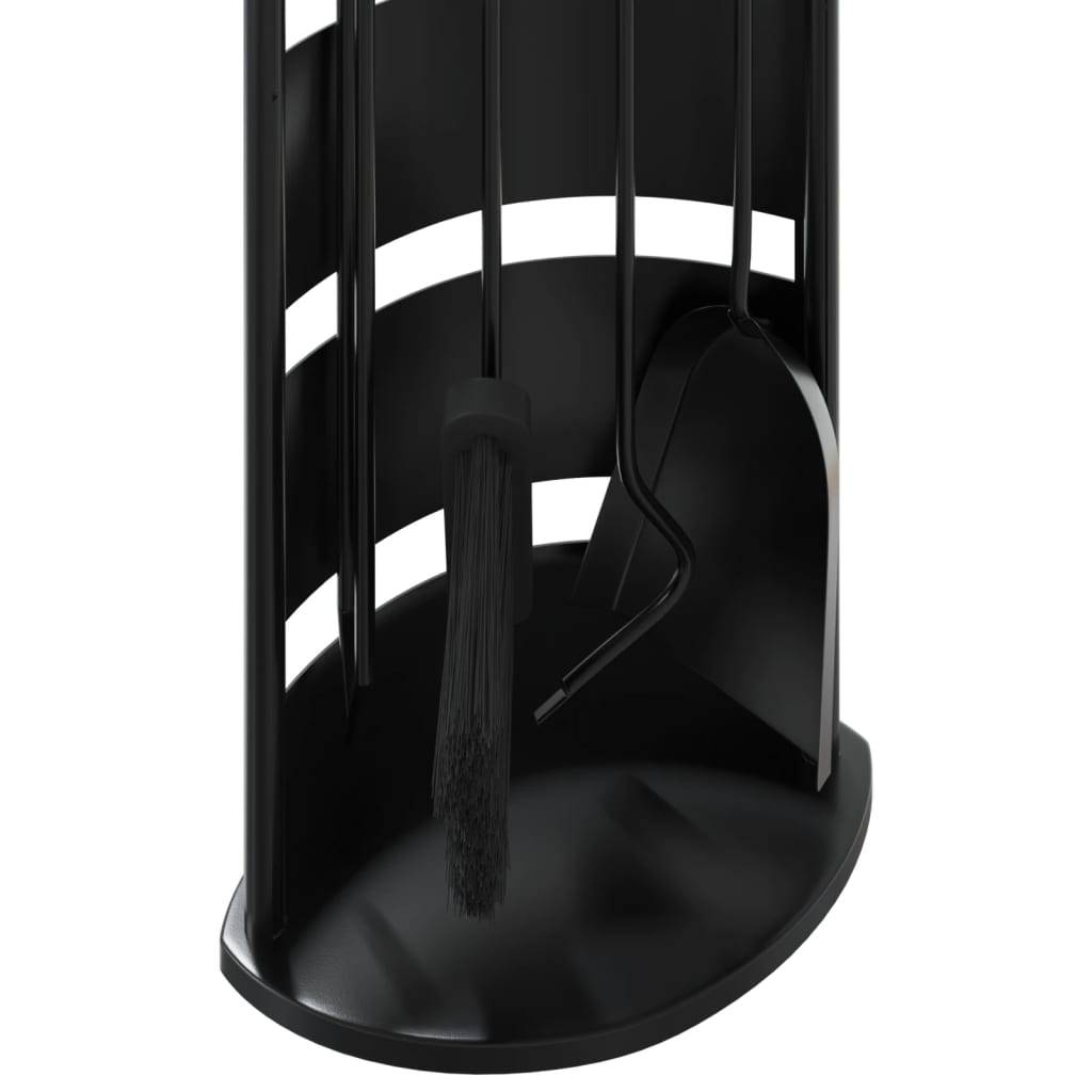Set Serviteur de Cheminée Acier 5 Pièces pour Foyer Entretien du Feu 66 cm Noir - ComfortXL Outdoor Living - Image 8