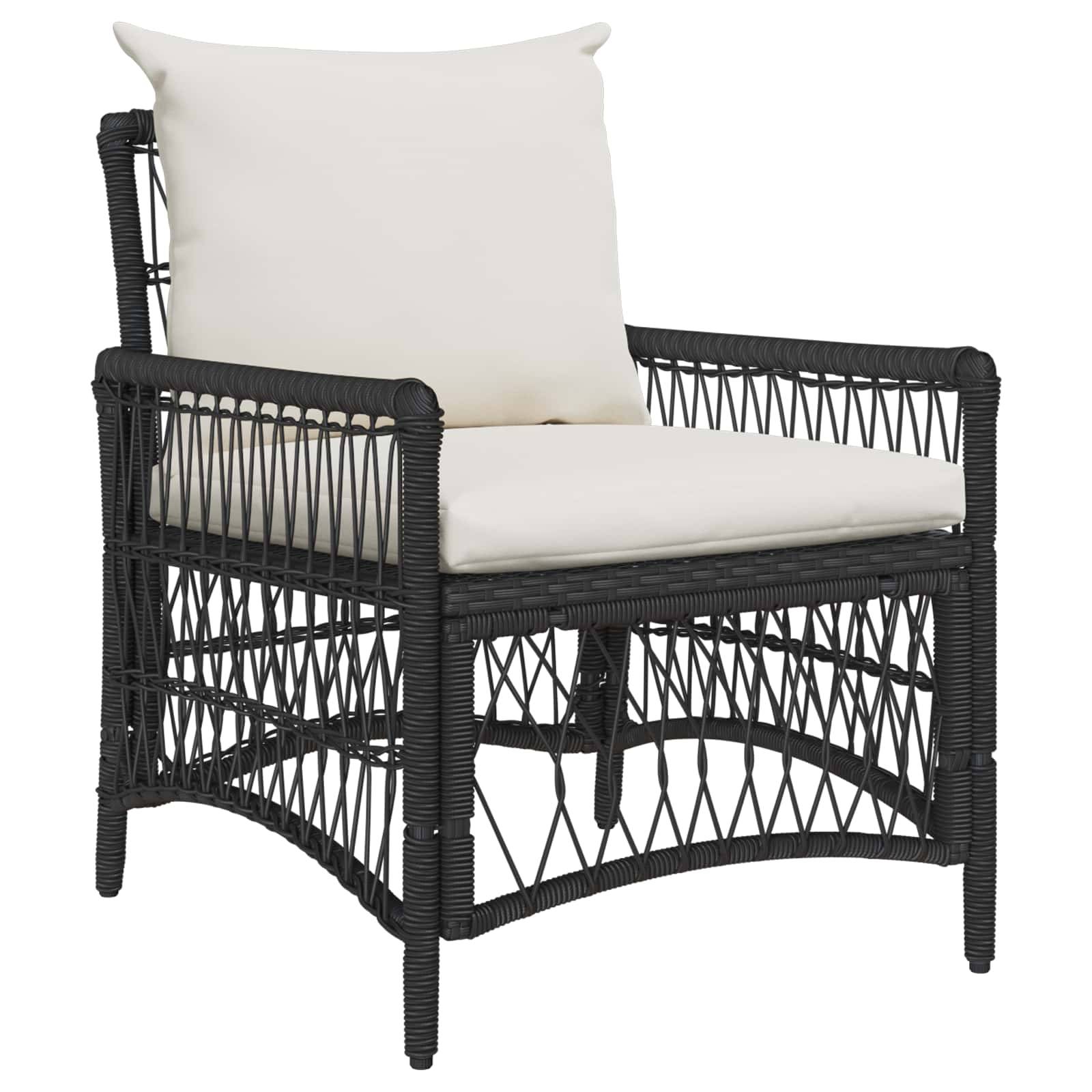 Vidaxl - Chaise de jardin Noir polyrotin vidaXL 42006217 - Image 2